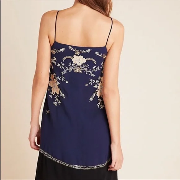 green emerald velvet dress Odd Molly Anthropologie Floral Embroidered Slip Mini Dress  White  Chocolate Couture